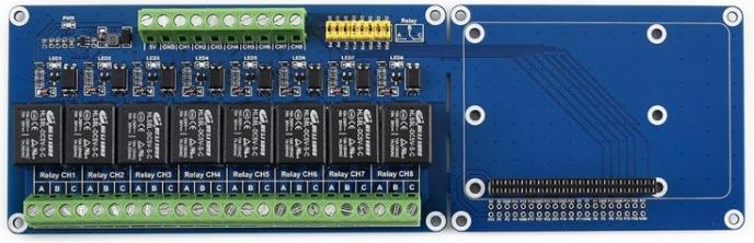 Produktbild WaveShare Raspberry Pi 8-Kanal Relais Modul Expansion Board