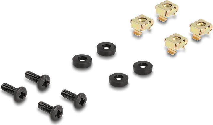 Actual product image Delock 19? Cable management manoeuvring panel with 4 rubber cable ducts