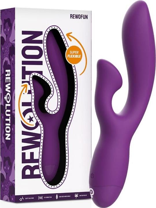 Actual product image Rewolution Rewofun Flexible Vibrator With Rabbit