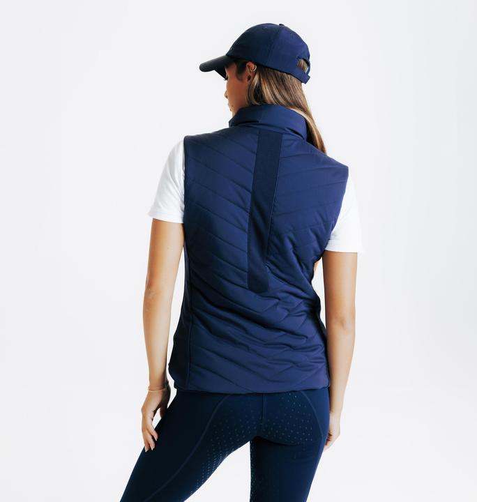 Image du produit Fouganza Doudoune équitation sans manches zip rose doré Femme - 500 marine zip lila (S)