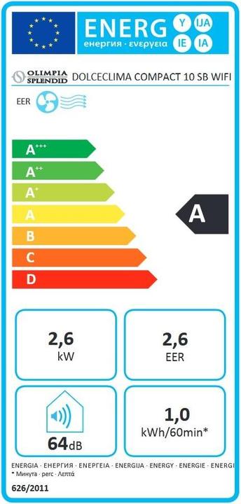 Energie-Label Olimpia Splendid Compact 10 (30 m², 8871.57 BTU/h)