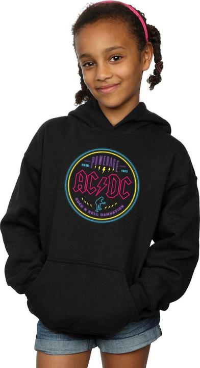 Produktbild AC/DC Circle Neon Kapuzenpullover Mädchen (140, 146)