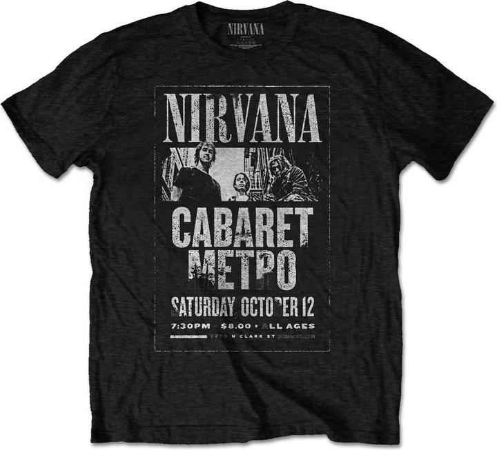 Nirvana Unisex Adult Cabaret Metro T-Shirt