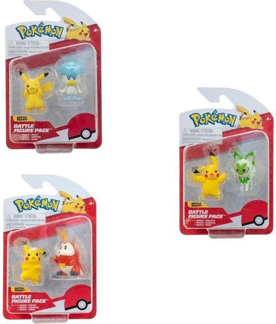 Image du produit Jazwares Pokémon Gen IX pack 2 figurines Battle Figure Pack Pikachu & Chochodile 5 cm