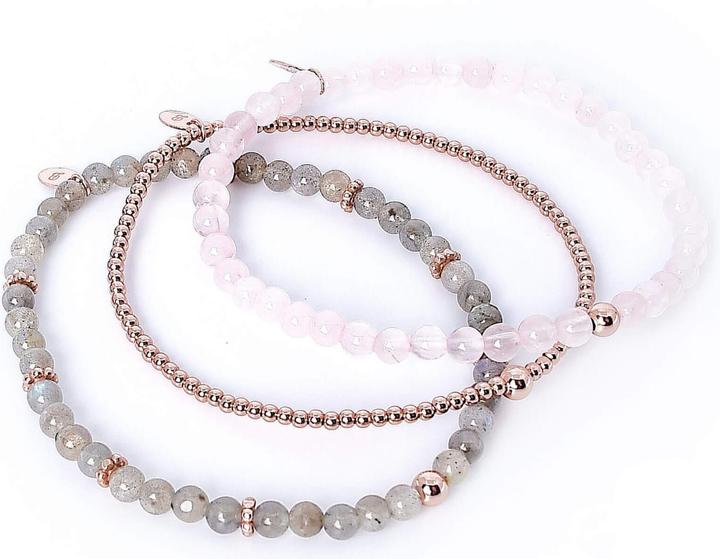 Actual product image Balibay Bris (18 cm, 925 Sterling silver, Rose quartz, Labradorite, Gemstone)