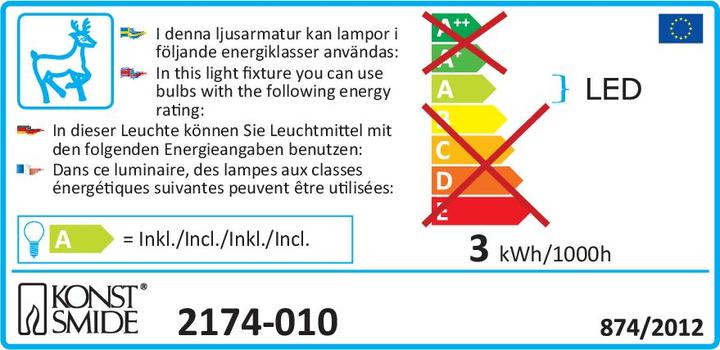 Energy Label Konstsmide Reindeer