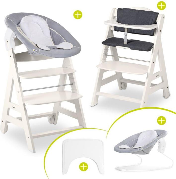 Produktbild Hauck Hochstühle Beta Plus White 5-tlg. Newborn Set - Hochstuhl + 2in1 (Hochstuhl)
