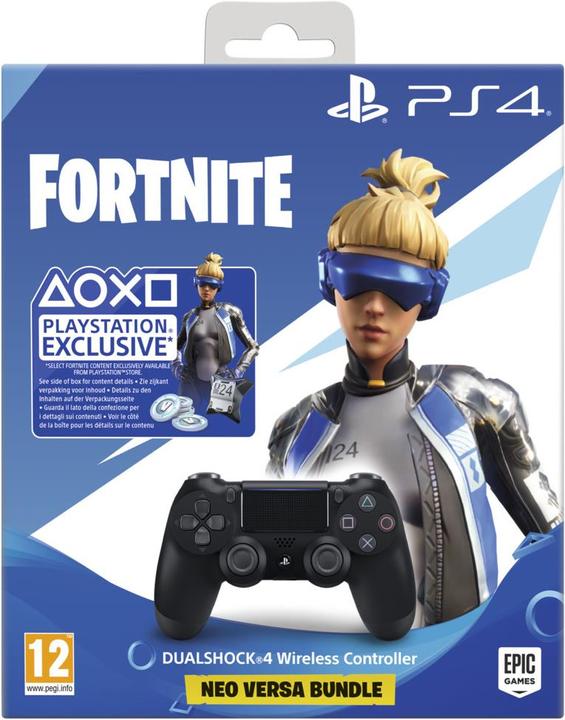 Actual product image Sony PS4 Dualshock 4 Wireless Controller v2: Fortnite Neo Versa Bundle (PS4)