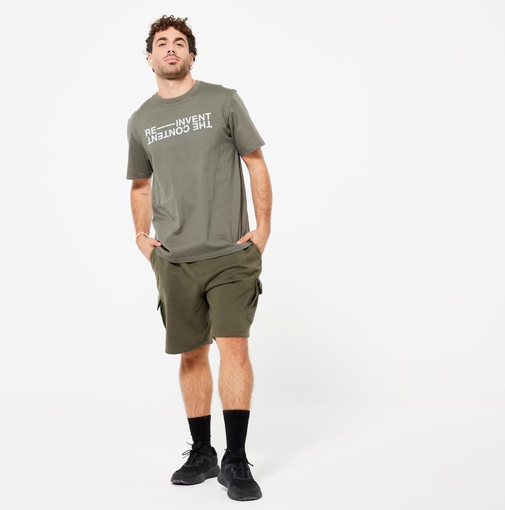 Immagine prodotto Domyos Pantaloncini da uomo in cotone cargo - kaki (XXL)