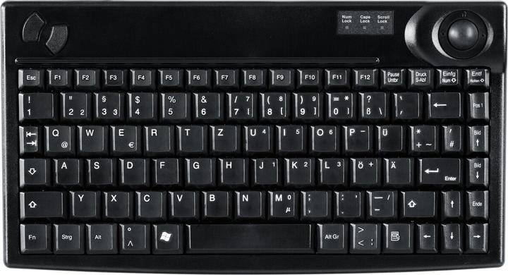 Produktbild Active Key Tastatur Kompakte Industrie mit integriertem Trackball (Eng. Int., Kabelgebunden)