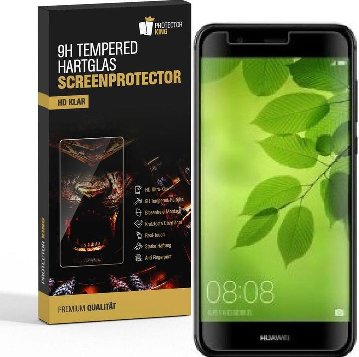 Produktbild Protectorking 1x echtes Tempered 9H Panzerhartglas 3D KLAR (1 Stück, Huawei Nova 2 Plus)
