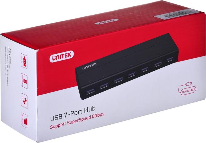 Immagine prodotto Unitek HUB USB 7x USB-A 3.0 (Y-3184) (USB-B, 7 Porti)