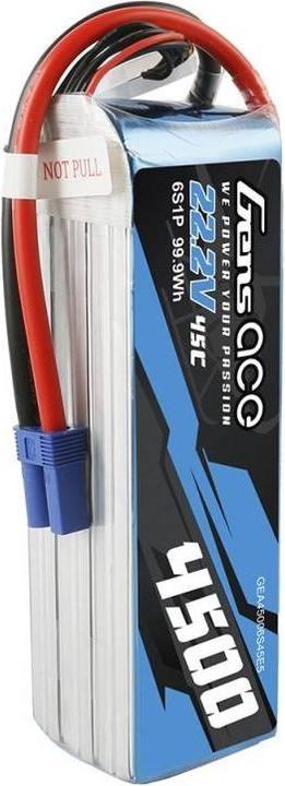 Productafbeelding Gens Ace Batterij 4500mAh 22,2V 45C 6S1P (22.20 V, 4500 mAh)