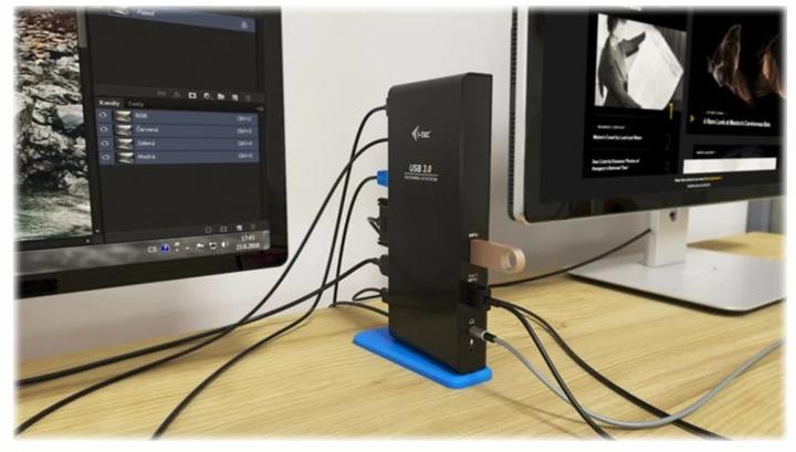 Actual product image i-tec USB 3.0 Dual Full HD Dock (USB-B, 2 Ports)