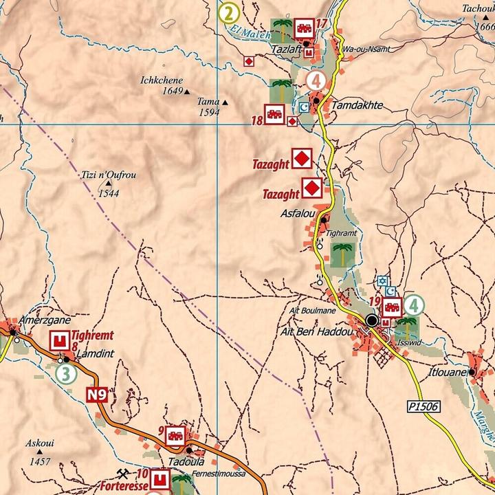 Actual product image M11: Aït Ben Haddou - Ouarzazate - Skoura 1:120,000 + GPS waypoints