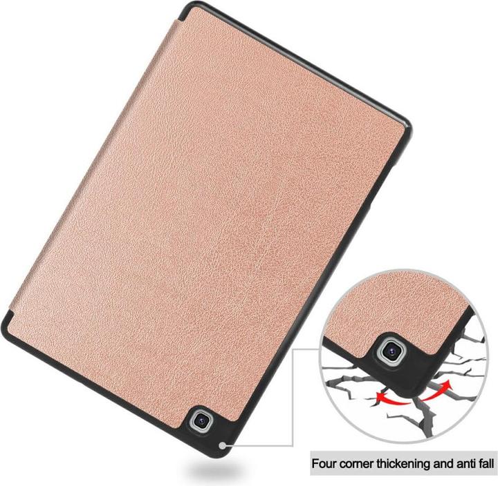 Actual product image Cover-Discount Galaxy Tab S6 Lite - Tri-fold Smart Leather Case rose gold (Galaxy Tab S6 Lite 10.4 (2020))