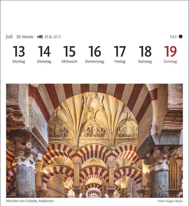 Produktbild Harenberg Spanien Sehnsuchtskalender 2026 - Wochenkalender mit 53 Postkarten (Deutsch)