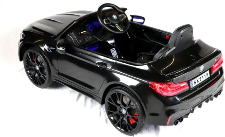 Immagine prodotto Es-toys Veicolo elettrico per bambini "BMW M5" - Licenza - Batteria 12V7A, 2 motori MP3, sedile in pelle + (12 V)