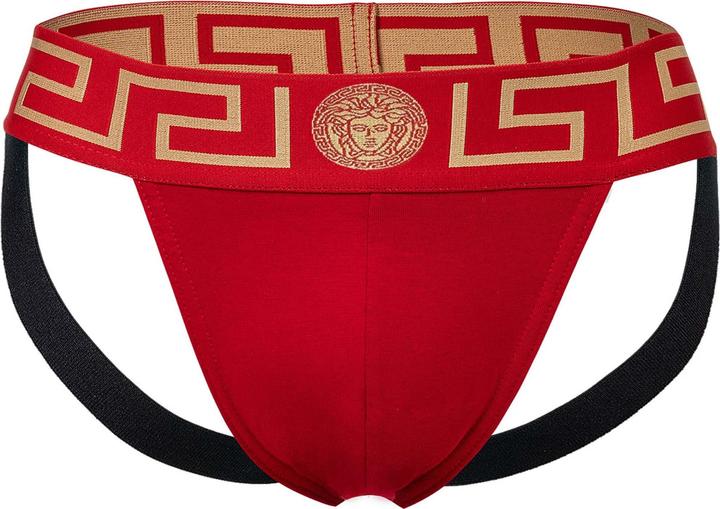 Versace Underpants Jock Strap Jersey Topeka Bi-Stretch Cotton Organic New Logo