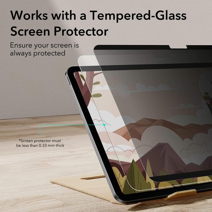 Produktbild ESR Magnetic (abnehmbar) Privacy Displayschutzfolie (1 Stück, iPad Air 11 2024 (M2))