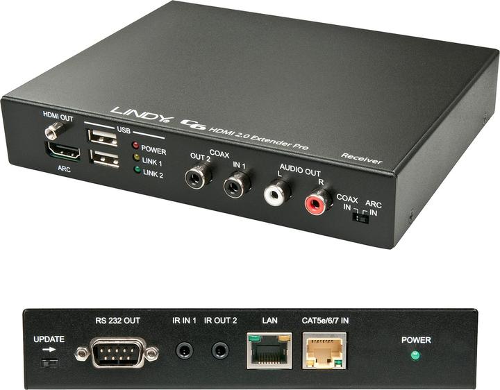 Produktbild Lindy 100m C6 HDBaseT 2.0 KVM Extender Pro - Receiver