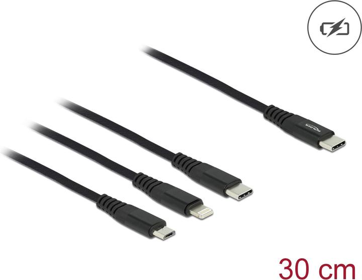 Produktbild Delock 3in1 (0.30 m, USB 2.0, 5 W)