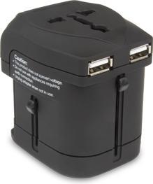 Produktbild Hamlet Traver Adapter universal reiseadapter für steckdosen plus usb-ladegerät (1750 W)