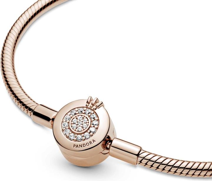 Produktbild Pandora Rose Snake Chain Crown Clasp Armband (17 cm, Silber)