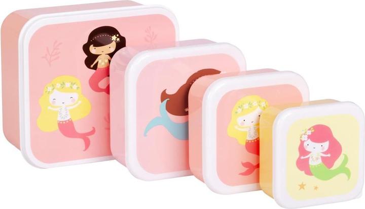 Produktbild A Little Lovely Company ALLC Lunch Box Mermaids SBSEME40 pink 18x6x12cm