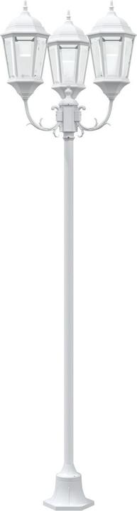 Produktbild VidaXL Garten Lichtmast 3-Lampe E27 Weiss 220 cm Aluminium (E27, IP55)