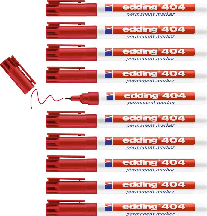 Produktbild Edding Permanent Marker 404 (Rot, 0.80 mm, 1 x)