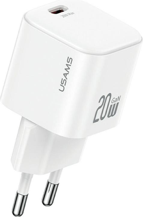 Immagine prodotto Usams Wall Charger JO Series CC260 20W USB-C + 1m USB-C/Lightning Cable White (20 W)