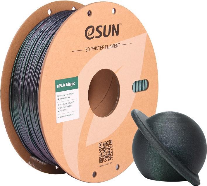 Image du produit eSUN ePLA-Magic Dark Twinkling Green Filament 1.75mm 1Kg (PLA, 1.75 mm, 1000 g, Vert)