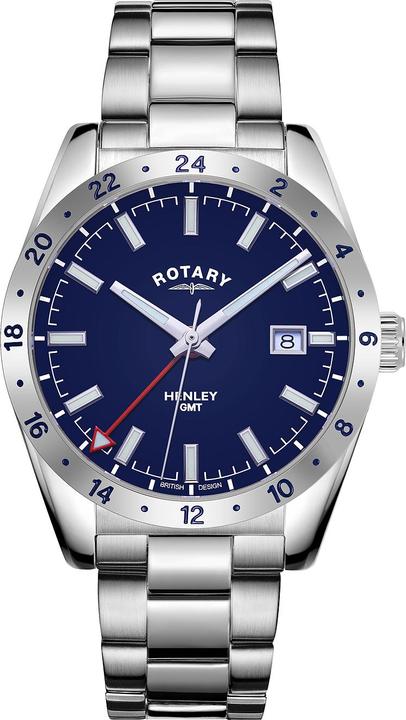 Rotary GB05176/05 Henley GMT Herren 40mm 10ATM (Analoguhr, 40 mm)