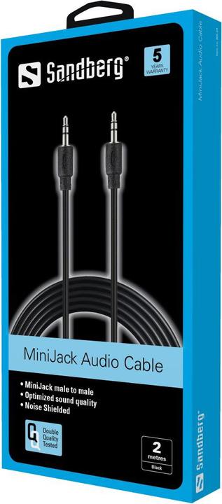 Actual product image Sandberg mini jack (2 m, 3.5mm jack (AUX))