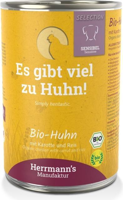 Produktbild Herrmanns Huhn mit Karotte und Reis (Adult, 6 Stk., 400 g)