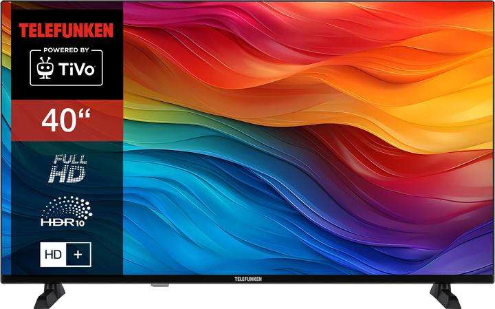 Produktbild Telefunken XF40TO750S (100 cm (40 Zoll), schwarz, FullHD, Triple Tuner, SmartTV, TiVo Betriebssystem) (40", LED, Full HD, 2024)