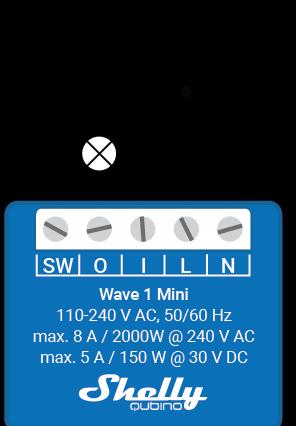 Immagine prodotto Shelly Qubino Wave 1 Mini (Attuatore dell'interruttore)