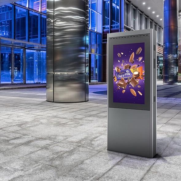 Produktbild DSS Outdoor Stele Portrait 75", Metall, Double Side