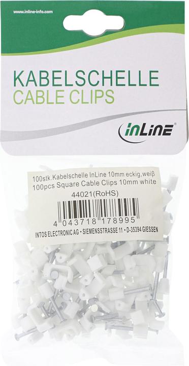 Produktbild InLine Kabelschelle 10mm eckig