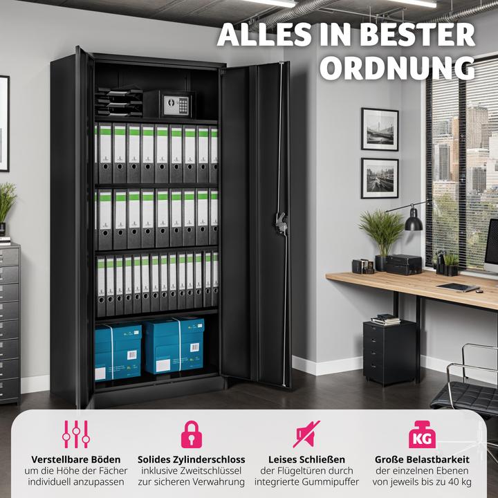 Actual product image tectake Filing cabinet (90 x 40 x 180 cm)