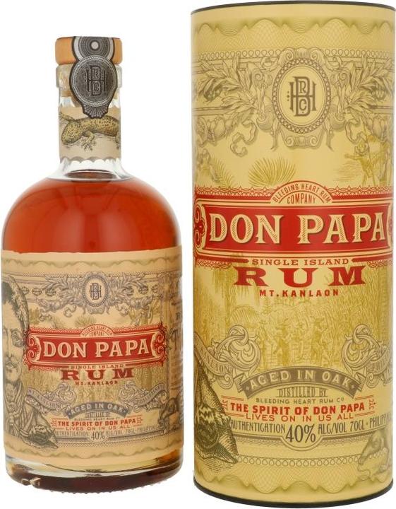 Don Papa 7 Years Old Single Island Rum 40% Vol. 0,7l en coffret cadeau (1 x 70 cl)