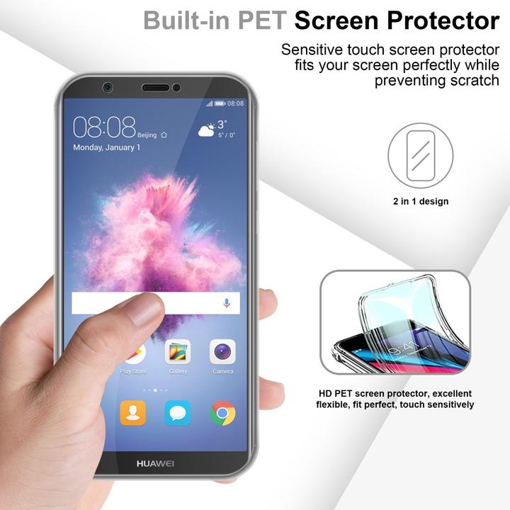 Immagine prodotto Cadorabo Custodia TPU con scafo a 360 gradi (Huawei P Smart (2018), Huawei Enjoy 7S)