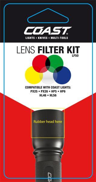Actual product image Coast LF50 lens filter set for PX26, HP5, HP6, HL46, HL56