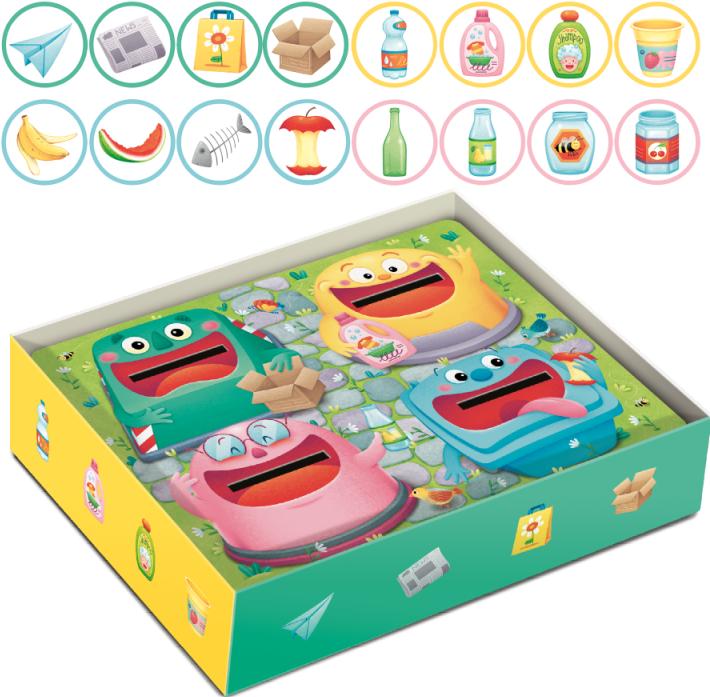 Image du produit Adventerra Games Hungry Bins Nous apprenons à recycler (Allemand, Français, Italien, Anglais)