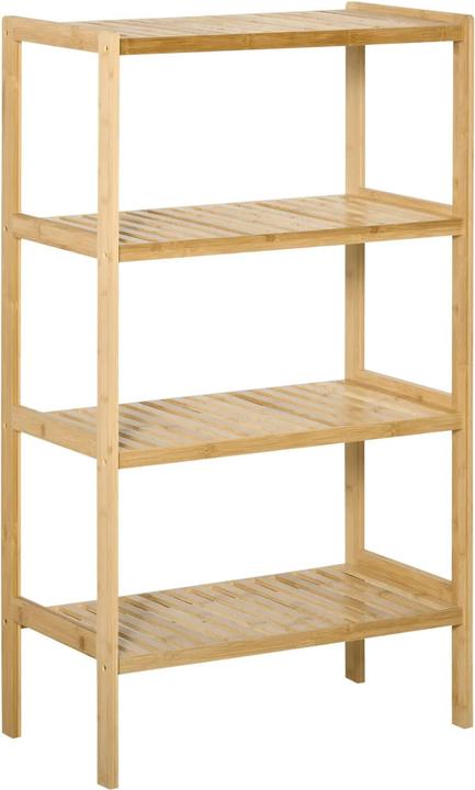Produktbild Homcom Standregal Bücherregal Bambus Natur 62x33x112cm