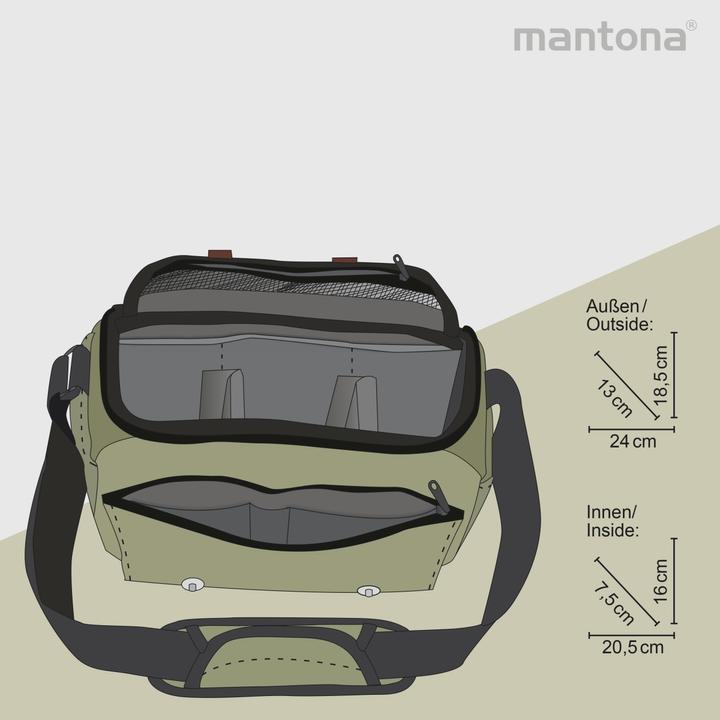 Produktbild mantona Kameratasche Milano piccolo (Kamera Schultertasche)
