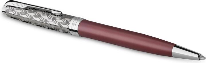 Actual product image Parker Ballpoint pen Sonnet Premium Metal & C.C. sw M (Stainless steel, Red, 1 x)