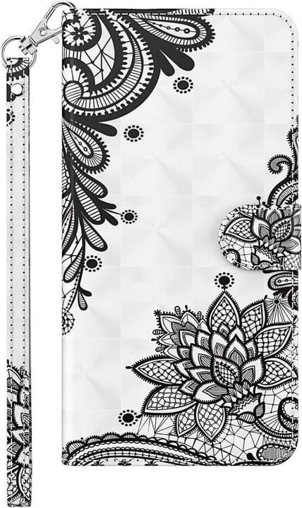 Productafbeelding Cover-Discount Xiaomi Redmi Note 11 Pro / 12 Pro - Hoesje Glitter Effect Bloemen Zwart (Realme 12 Pro+, Xiaomi Redmi Note 11 Pro)