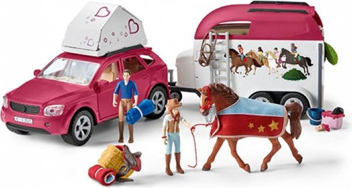 Produktbild Schleich Abenteuer mit Auto und Pferdeanhänger